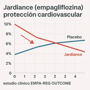 Jardiance empagliflozina protección cardiovascular estudio clínico